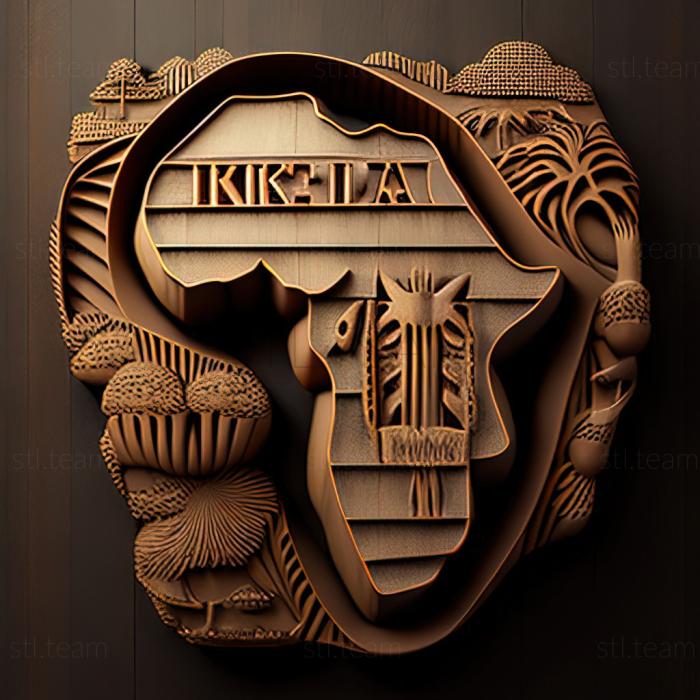 3D модель Кения Республика Кения (STL)